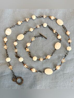Silpada “Faceted Mother of Pearl Quartz Necklace” — style #N1504 - 36”